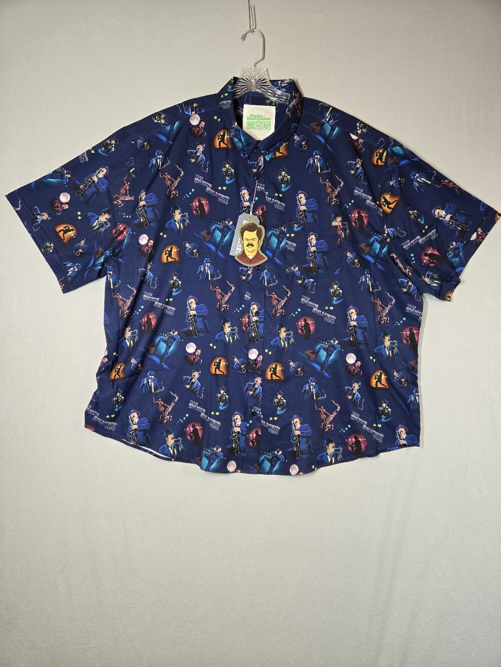 RSVLTS Parks & Rec Duke Silver Trio Kunuflex Shirt Men's 4XL Short Sleeves